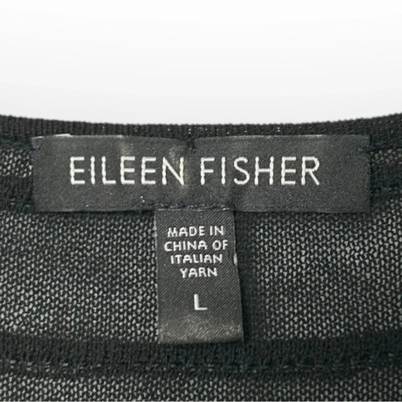 Eileen Fisher Black Cotton Sleeveless Top L - Picture 3 of 4